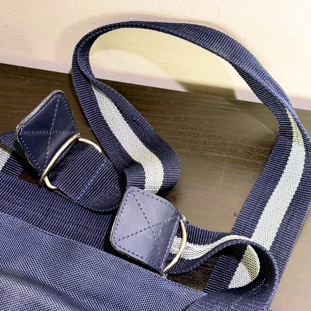 Polo Sport Ralph Lauren Navy Canvas Travel Weekend Tote Bag Vintage Blue